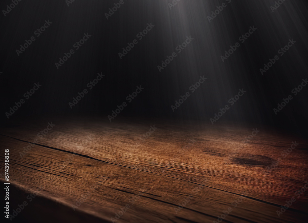 empty wooden table with smoke float up on dark background Empty Space for display your products,.empty wooden table with smoke float up on dark background Empty Space for display your products - obrazy, fototapety, plakaty 