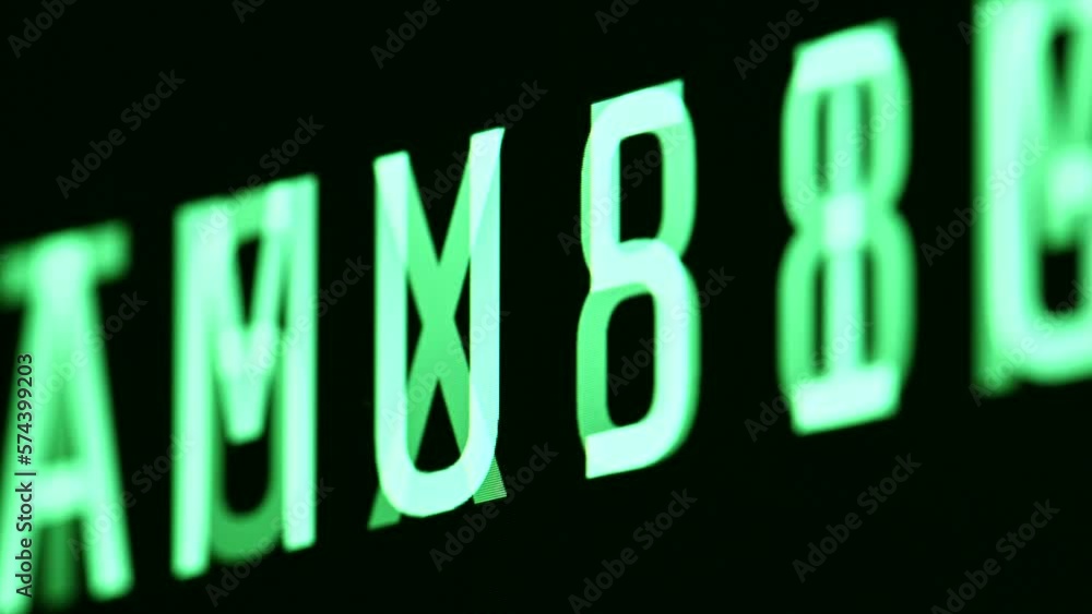 Password Cracking Concept Spinning Letters and Digits Close Up Password Cracking Concept Spinning Letters and Digits Close Up