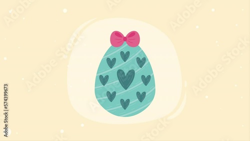 blue spring egg painted animation