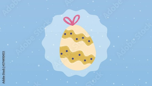 golden spring egg painted animation