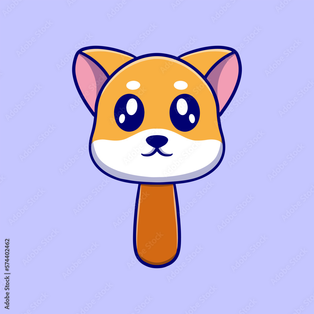 Cute puppy ice cream cartoon icon illustration Cute puppy ice cream cartoon icon illustration