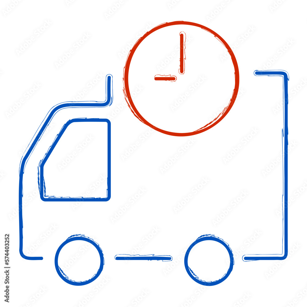 fast delivery service brush on white background, vector illustration. fast delivery service brush on white background, vector illustration.