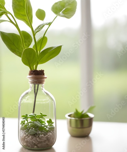Plants in Unique Bottles