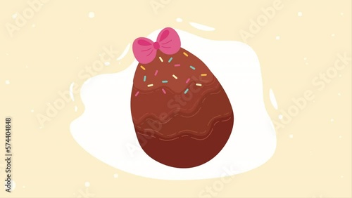 chocolate spring egg painted animation