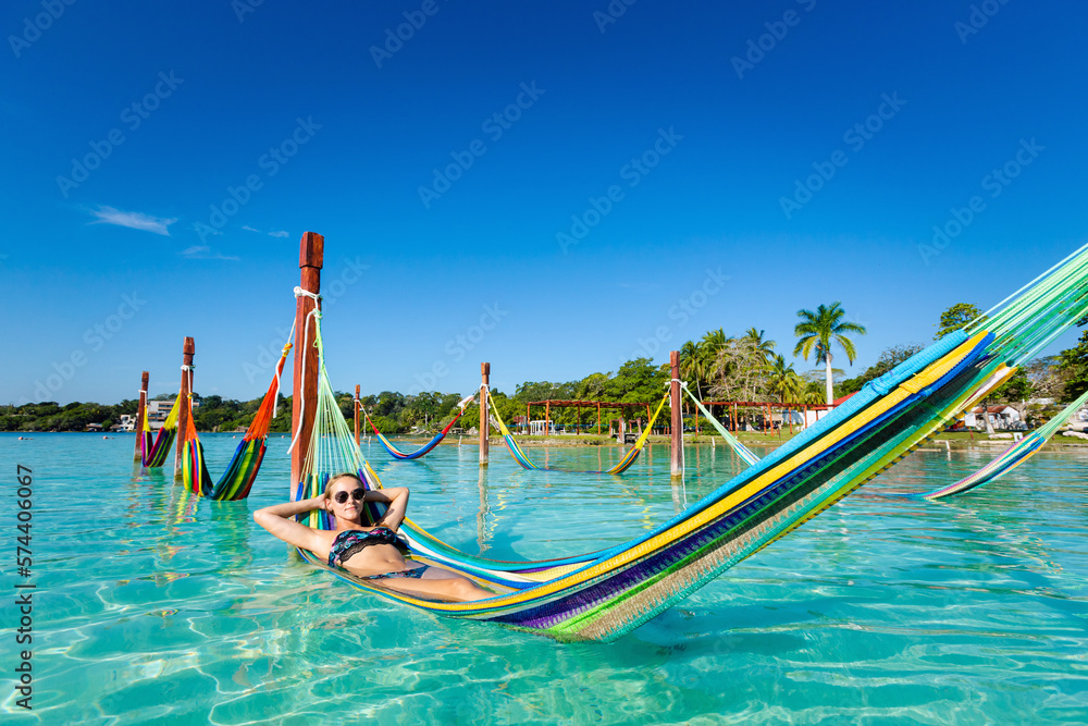 Beautiful lagoon Bacalar in Mexico