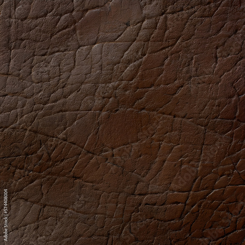 Brown Leather Texture Background created with Generative AI technology