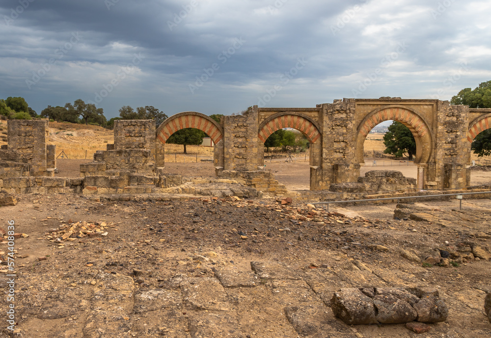 Caliphate City of Medina Azahara, Cordoba.Exposure of the Medina Azahara, Muslim Ruins of the Palace, located near Cordoba, Spain.