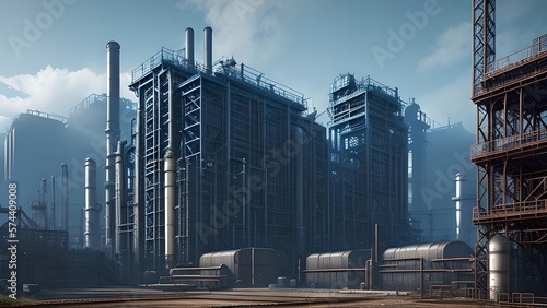 Industrial factory, Generative AI © progressman