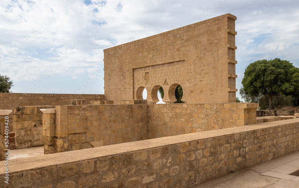 Caliphate City of Medina Azahara, Cordoba.Exposure of the Medina Azahara, Muslim Ruins of the Palace, located near Cordoba, Spain. Caliphate City of Medina Azahara, Cordoba.Exposure of the Medina Azahara, Muslim Ruins of the Palace, located near Cordoba, Spain.