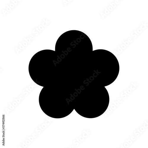 花の形のベクターアイコン