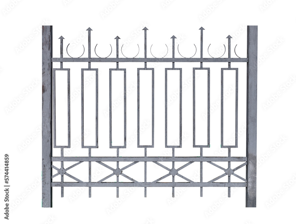 Modern welded iron decorative fence. Modern welded iron decorative fence.