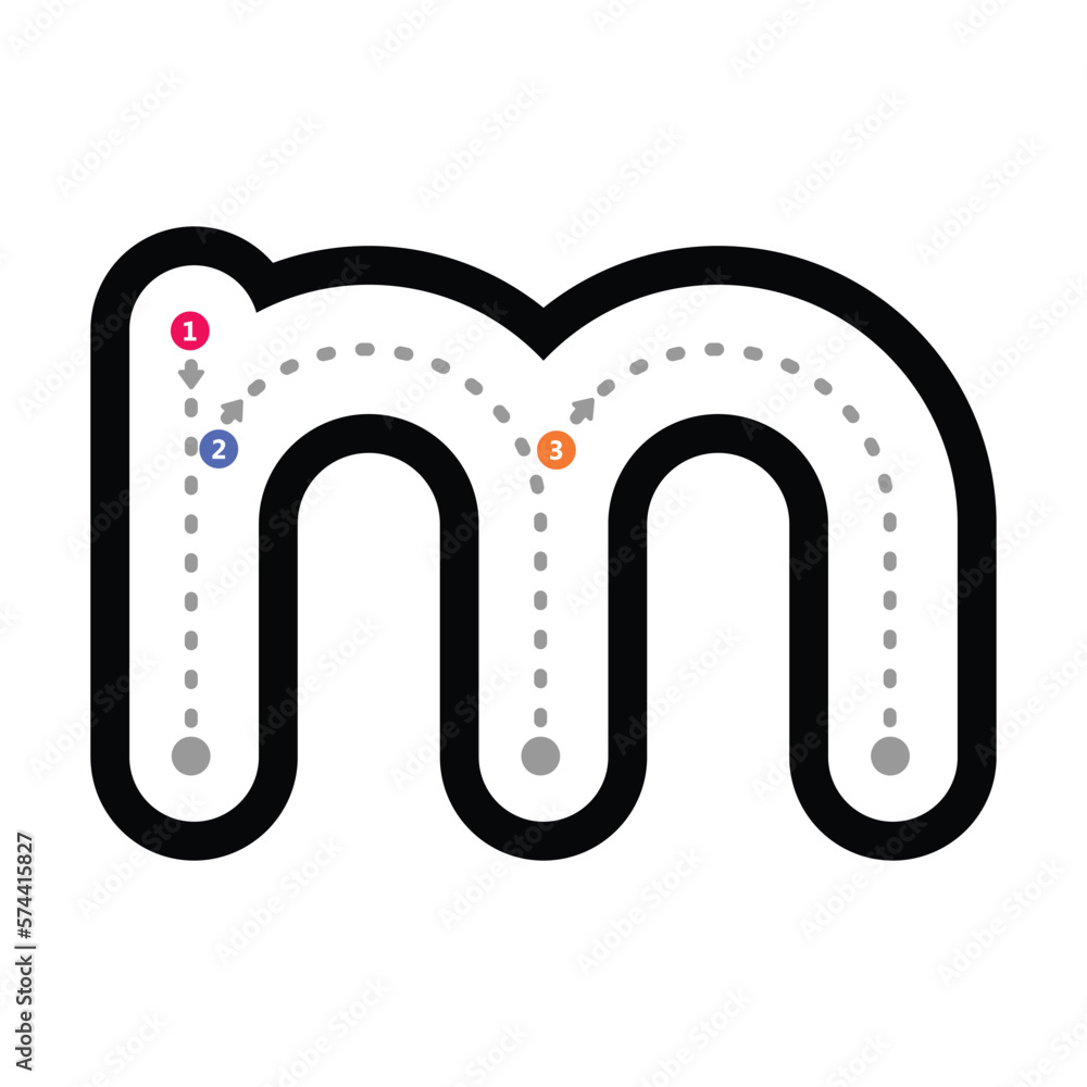 Tracing alphabet letter m lowercase prewriting dotted line element for kindergarten and preschool kids worksheet for handwriting practice activity Tracing alphabet letter m lowercase prewriting dotted line element for kindergarten and preschool kids worksheet for handwriting practice activity