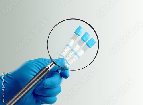 Blood medical tubes for test in hands