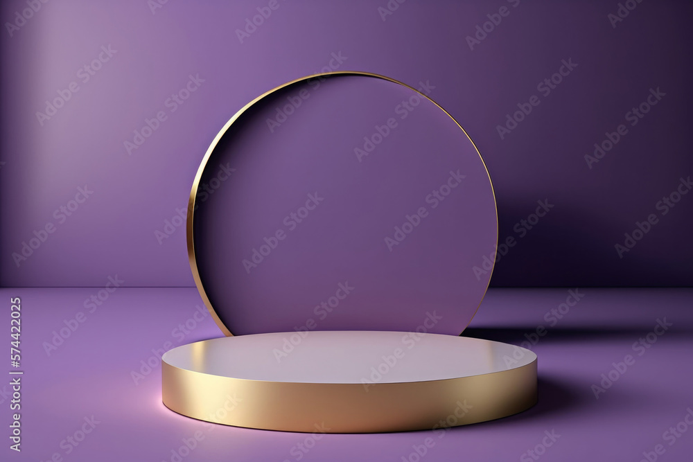 Violet luxury empty podium Illustration AI Generative Violet luxury empty podium Illustration AI Generative