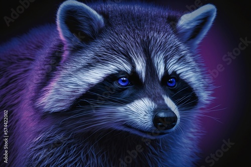 Portrait of a racoon AI generated