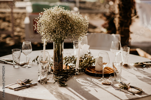 boho wedding decoration flowers nature garden sea sand palm tree nature olive white and green