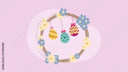 spring eggs painted in crown