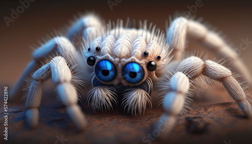 spider in the desert, white tarantula
