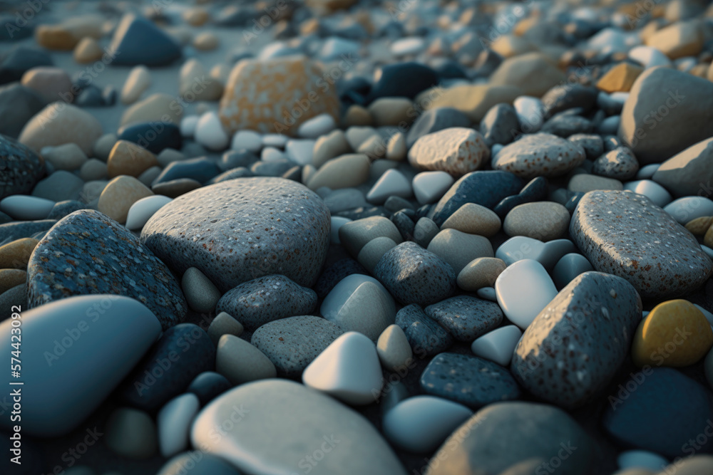Sea stones background. Illustration Generative AI Sea stones background. Illustration Generative AI