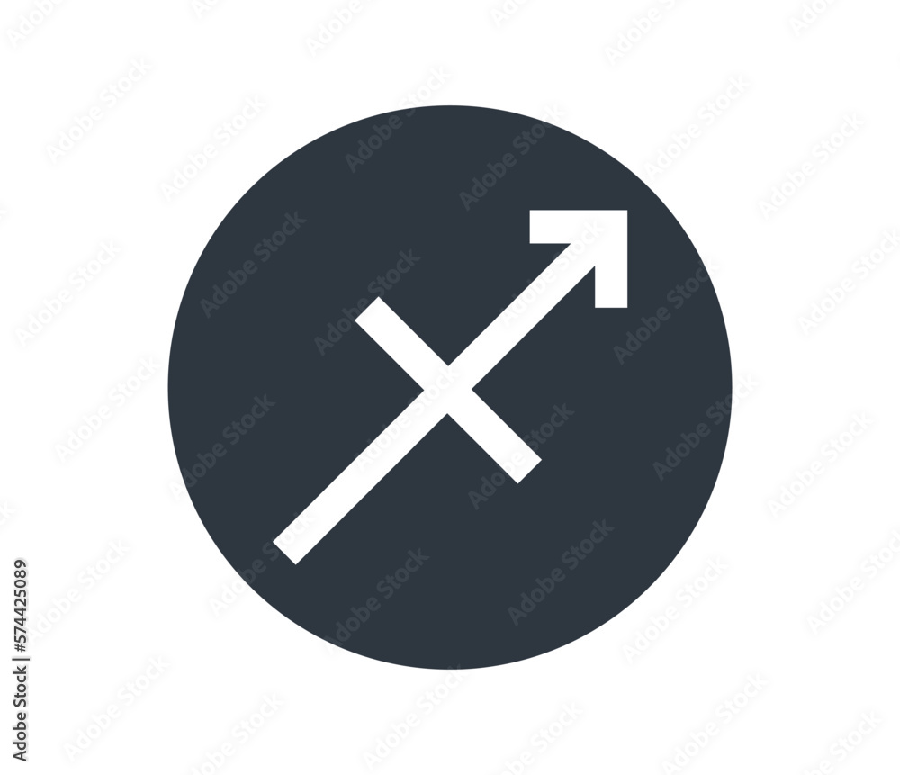 Isolated Sagittarius astrological symbol
Isolated Sagittarius astrological symbol
