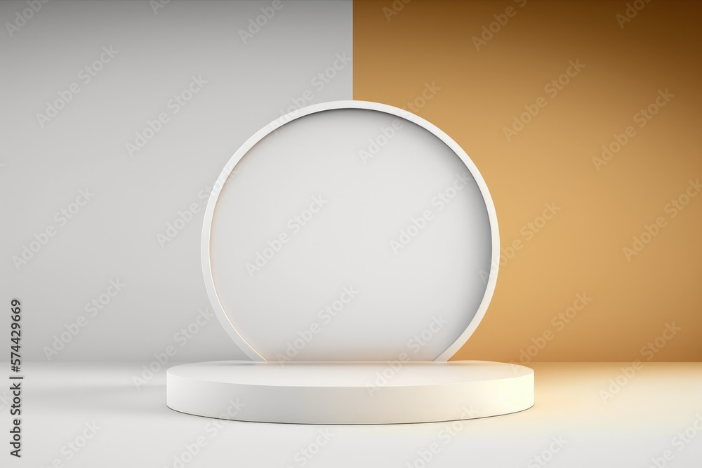 Abstract minimalist podium. Illustration AI Generative Abstract minimalist podium. Illustration AI Generative