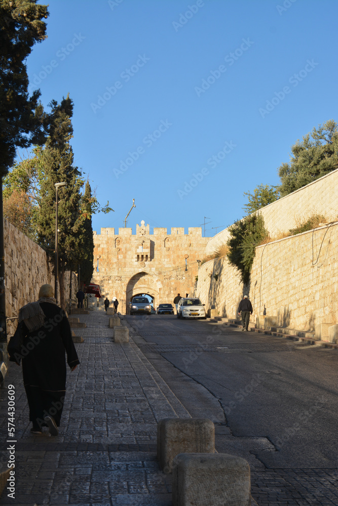 Naklejka premium The Lion Gate in Jerusalem.