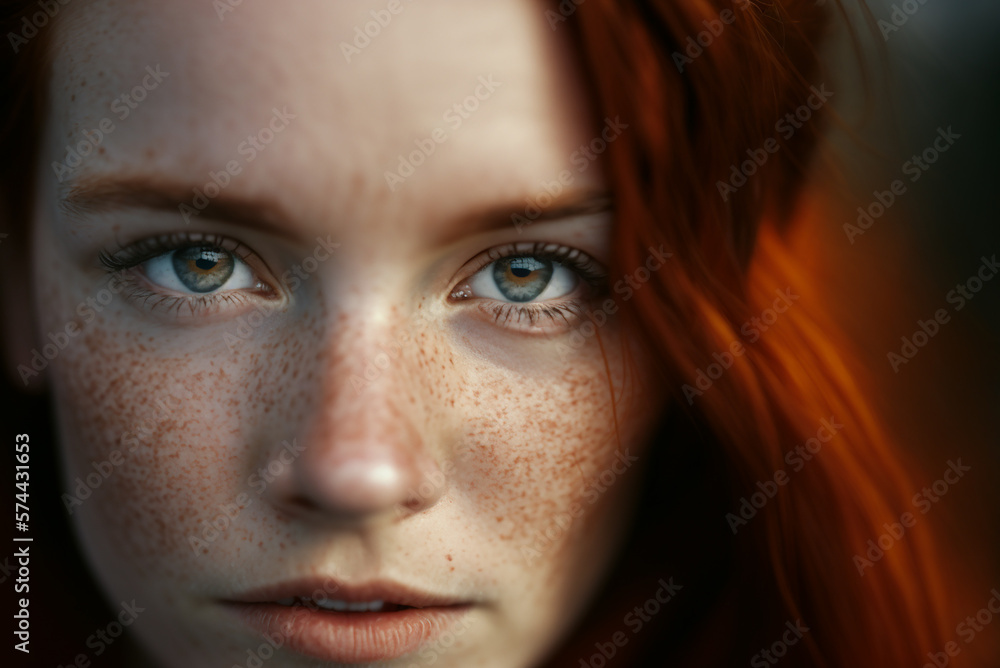 extreme closeup of a woman's face with beautiful hair and eyes, geneartive ai. extreme closeup of a woman's face with beautiful hair and eyes, geneartive ai.