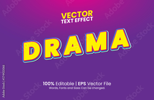 Editable Drama Text Effect Template