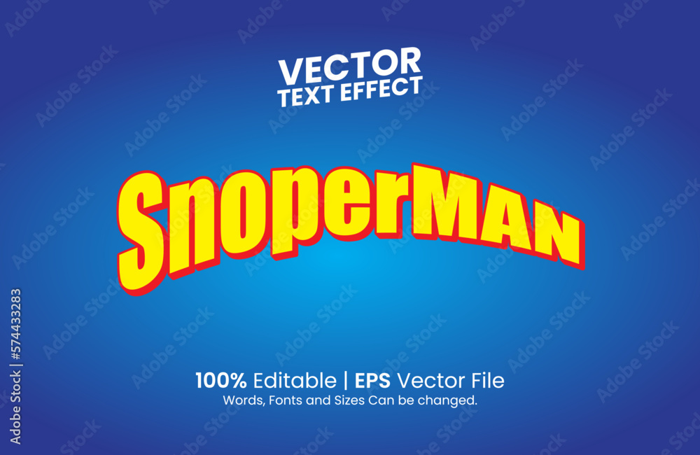 Editable Snoperman Text Effect Template