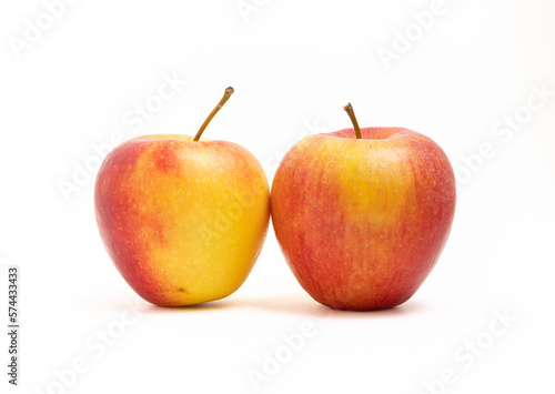 Red apples isolated on white.