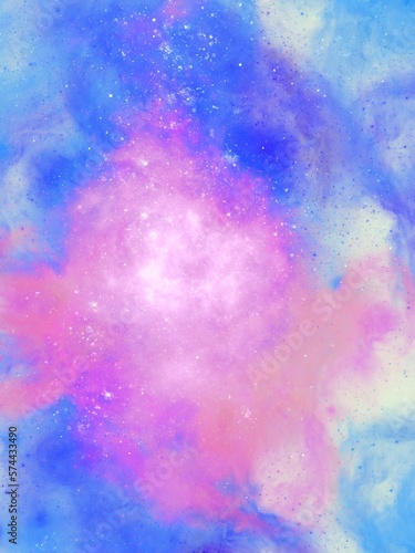 Aesthetic Rainbow pastel Galaxy shining star Background