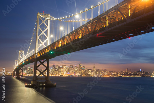 San Francisco Bay Bridge and Skyline at Sunset © Grindstone Media Grp