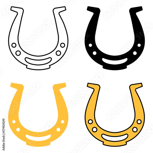 Horseshoe in flat style isolated