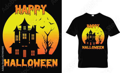 Happy Halloween...Halloween T-Shirt Design Template