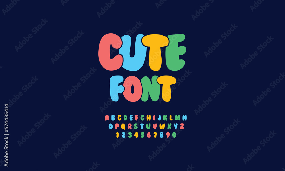 Beautiful Colorful Kids logo Fonts, Creative Typography Fonts for Children's Books, Educational Materials, and Fun Projects