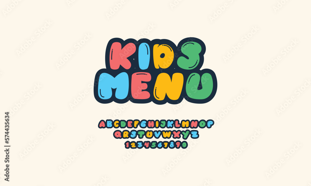 Beautiful Colorful Kids logo Fonts, Creative Typography Fonts for