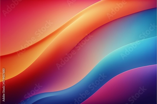 Hintergrundmotiv mit warmen bunten Farbt  nen und Wellenbewegung  ai generativ