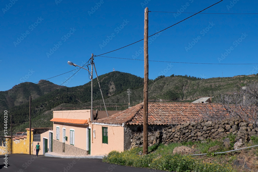 Casas en el Valle de Arriba del municipio de Santiago del Teide en la isla de Tenerife, Canarias