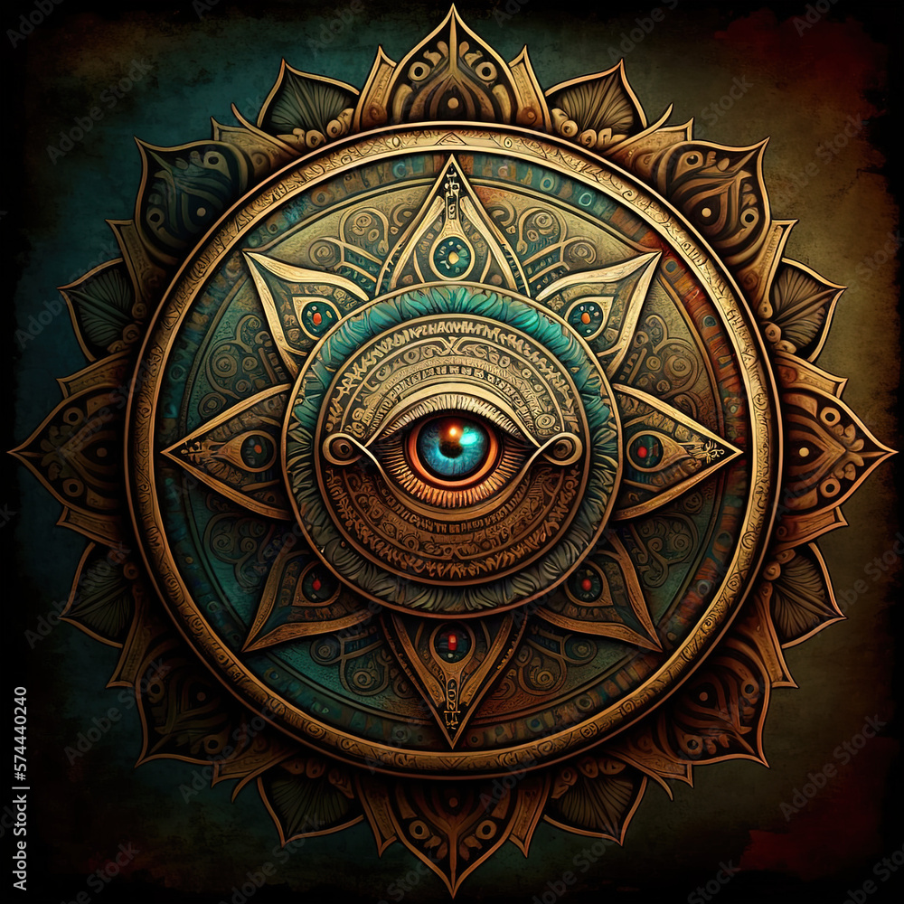 Naklejka premium Mandala colorful 