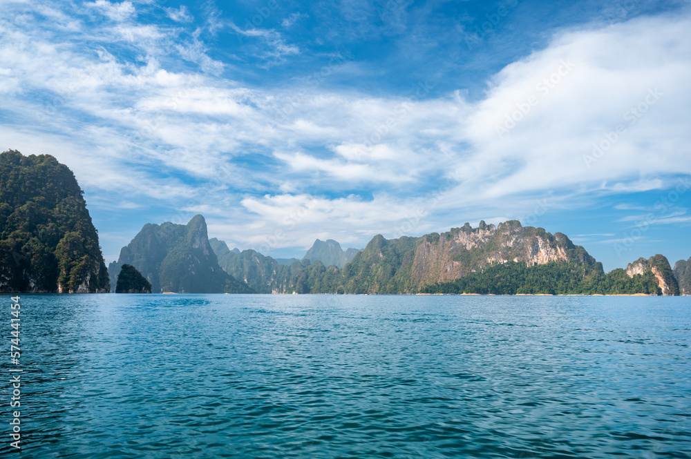 Cheow Lan Lake, Khao Sok, Surat Thani, Thailand. 