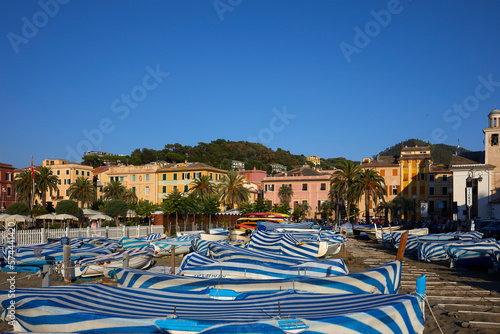 Boats in the port of Sestri Levante, Italy