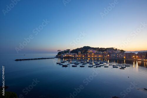 Silent bay at dusk  Sestri Levante  Italy