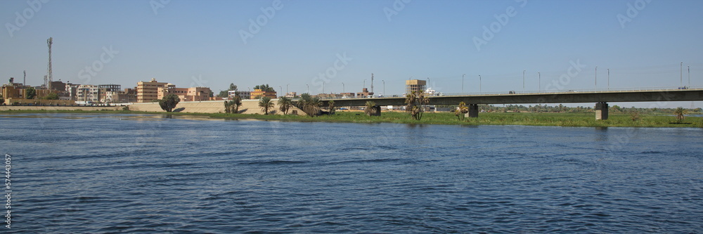Road bridge in Edfu, Egypt, Africa

