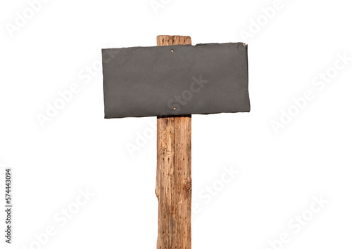 Old blank sign with cut out...