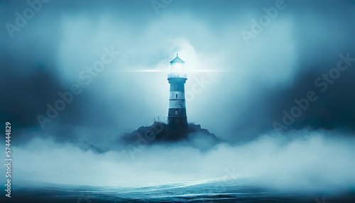 Mystical Lighthouse on the sea