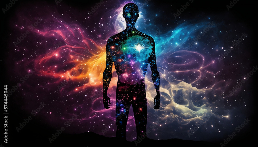Fototapeta premium Astral body, full potential unleashed, Generative AI