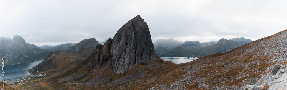 Panorama Senja Segla mountain with clouds