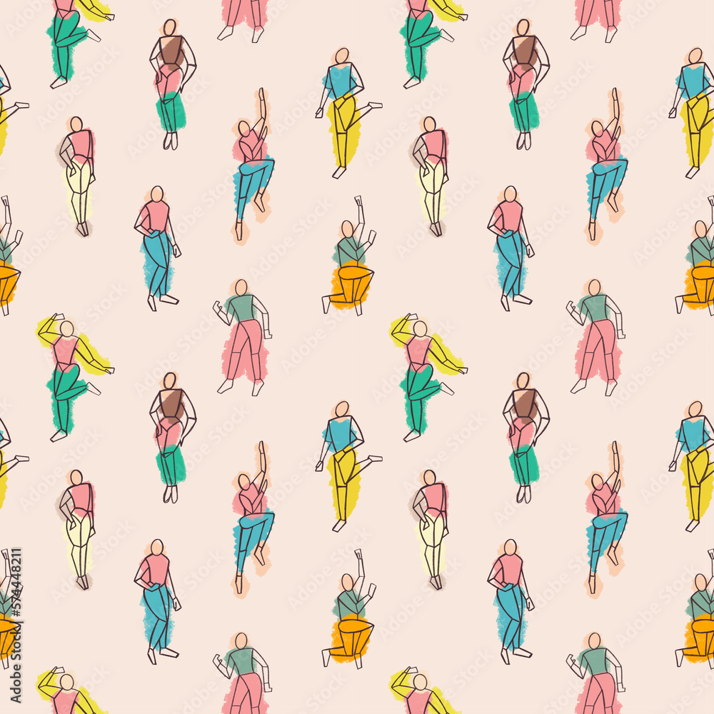 Naklejka premium seamless pattern with geometric shapes