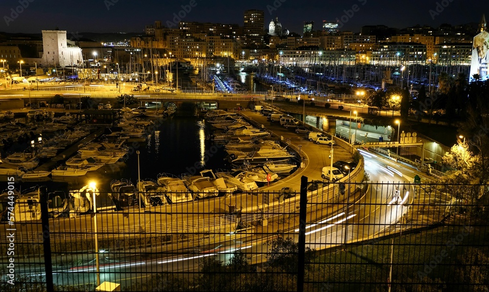 Old Port of Marseille at night