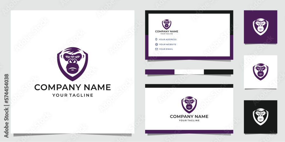 Gorilla Simple Badge Logo Design 2 Gorilla Simple Badge Logo Design 2